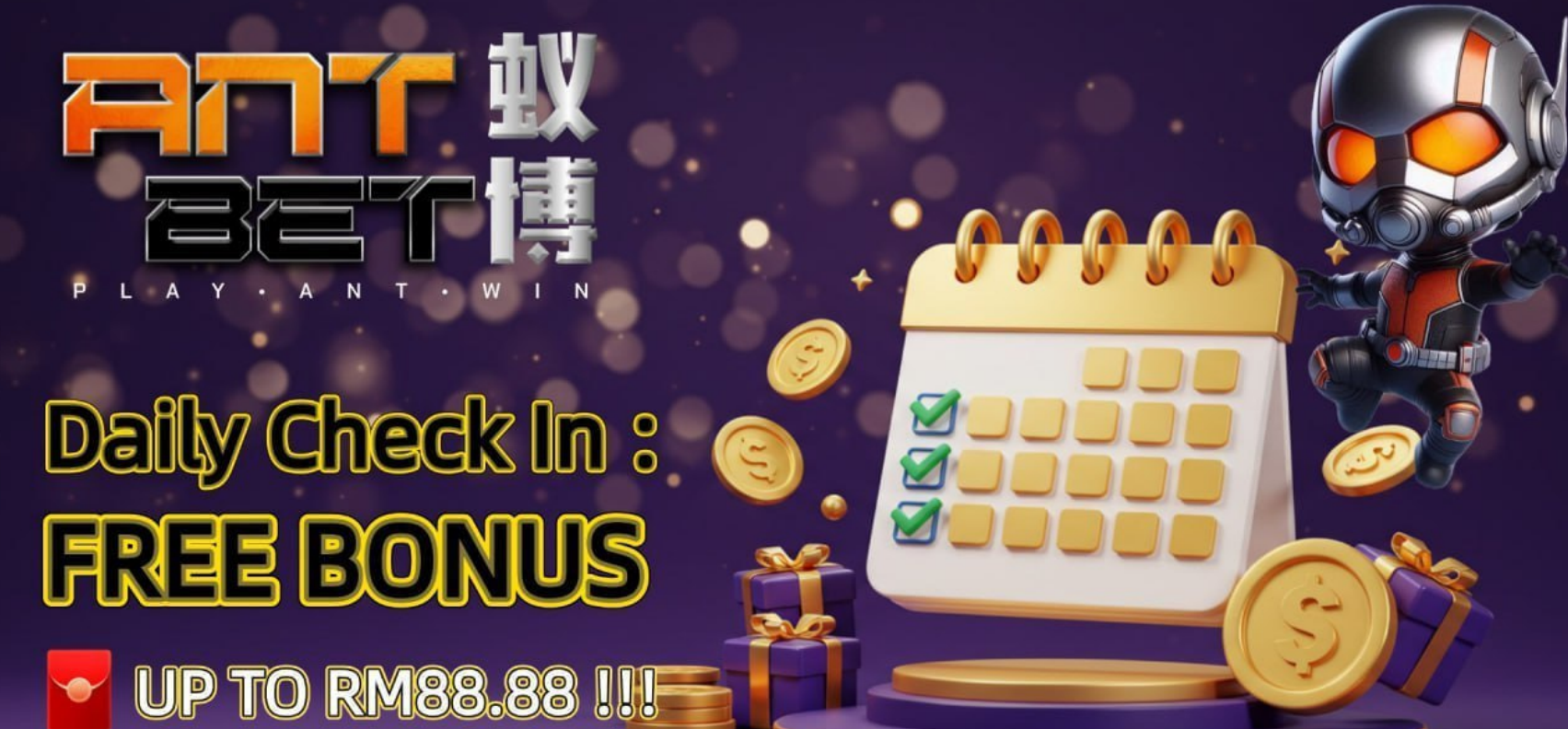 ANTBET New Register Free RM 88